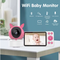 WiFi Baby Monitor with Camera & 5-Inch Screen – Night Vision & Two-Way Audio