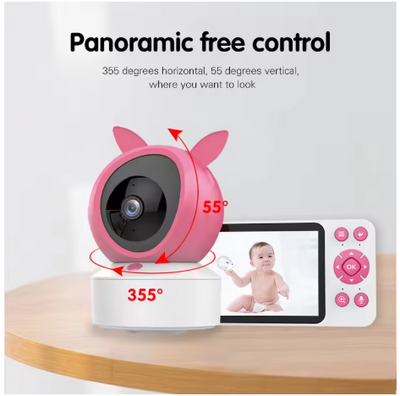 WiFi Baby Monitor with Camera & 5-Inch Screen – Night Vision & Two-Way Audio